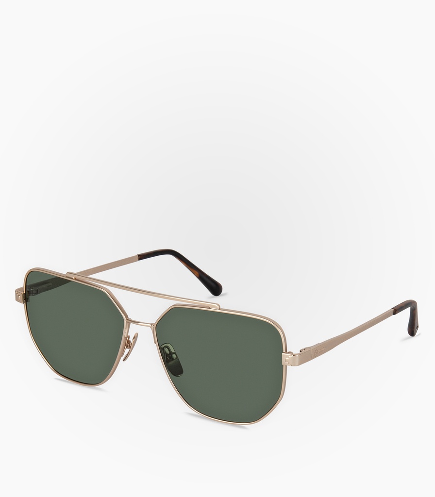 (S) Pulpo Gold Metal Non Polarized Lens Color Green G15  