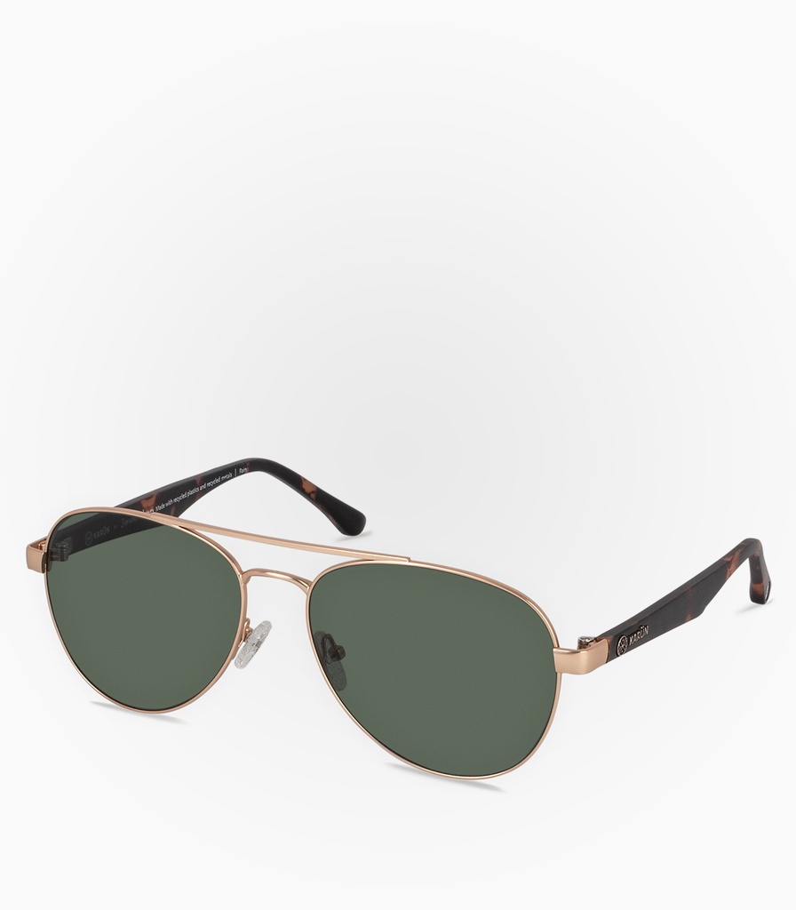 (S) Rain Gold Metal Non Polarized Lens Color Green G15  