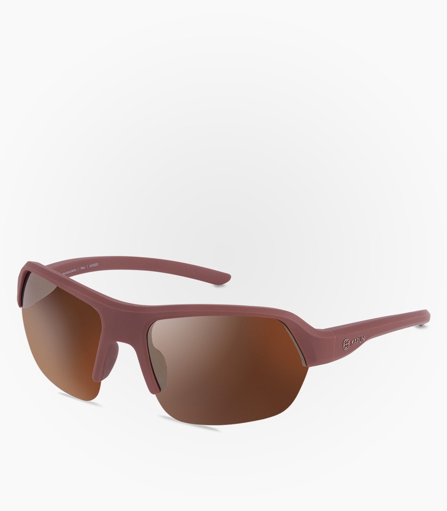 (S) Mapu Dark Red Polarized Lens Color Brown Flash Mirror Brown 