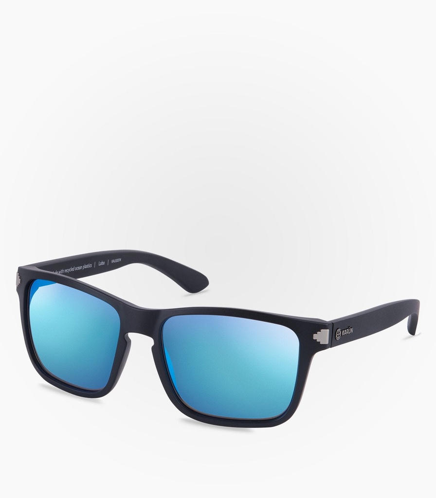 (S) Lobo Black Lens Color Grey Flash Mirror Blue 